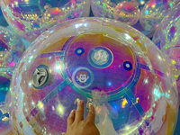 Boule miroir gonflable en PVC, boules brillantes étanches, boule disco, boule miroir géante irisée pour la décoration de fêtes, de mariages et d'événements