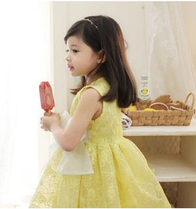 Vêtements pour enfants en gros, robe de princesse pour filles, robe de fête en dentelle sans manches avec nœud, provenant d'un fabricant chinois - Product Image 5