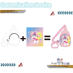 Sac de poitrine personnalisé pour enfants avec logo, sac à bandoulière mignon à imprimé dessin animé pour enfants, sac banane licorne pour filles - Product Image 3