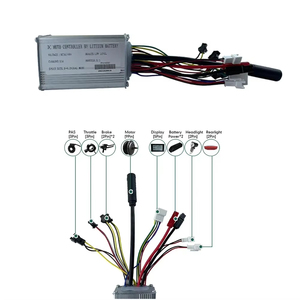 JN Ebike 36V 48V 15A 250W 控制器，带双灯线 SM 插头 6 Mosfet，适用于电动自行车 250W 电机 - Product Image 1