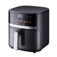 Friteuse à air numérique à écran tactile grande capacité 5L 5.5L avec poignée, boîtier personnalisable et coloré, idéale pour la maison - Offre Spéciale