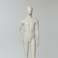 Mannequin masculin grandeur nature debout avec tête en matériau FRP