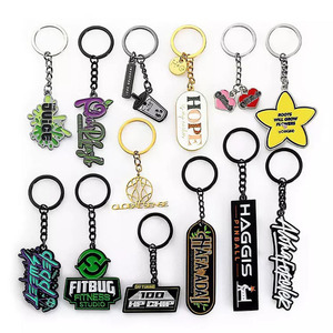 Factory Custom 2D 3D Zinc Alloy Metal Keychain Cartoon Letter Metal Key Chain