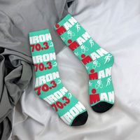 Chaussettes de triathlon personnalisées à la mode pour femmes et hommes, chaussettes de sport chaudes à impression 3D pour la natation, le cyclisme, le basketball, antibactériennes