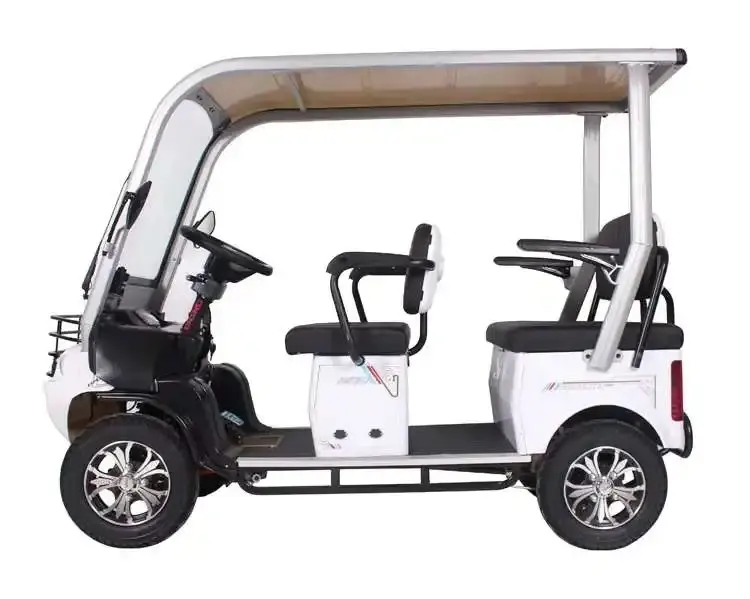 Оптовая продажа, четырехколесный электрический скутер большого радиуса действия, Двухместный 4-колесный электромобиль с солнцезащитным козырьком