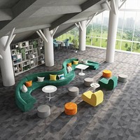 Ensemble de canapés modulaires créatifs et modernes pour bureaux, halls d'accueil, salles d'attente, espaces publics, commerciaux, appartements, hôtels, réceptions, salles de réunion et centres commerciaux