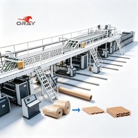 Máquina Automática para Fabricar Cajas de Cartón Oray, Línea de Producción de Cartón Corrugado de 3 Capas, 300m/min, Máquina de Cartón Corrugado Hebei