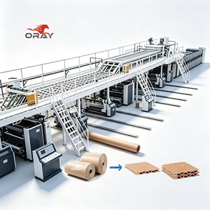 Chaîne de production complète et stable de carton ondulé à faible coût <span class=keywords><strong>pour</strong></span> cartons simples à paroi simple 3 plis en E-flute - Product Image 1
