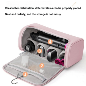 Vente en gros de pochette de protection étanche à la poussière de grande capacité en cuir PU avec fermeture à glissière sac de rangement portable pour sèche-<span class=keywords><strong>cheveux</strong></span> - Product Image 4