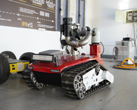 Châssis de robot télécommandé UGV 10KM/H, plateforme chenillée en caoutchouc pour robot, châssis de char