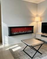 Table TV Chauffante LED Décorative pour Cheminée, Électrique, pour Maison et Hôtel, Installation Autonome, Langues Français et Anglais, Vente en Gros