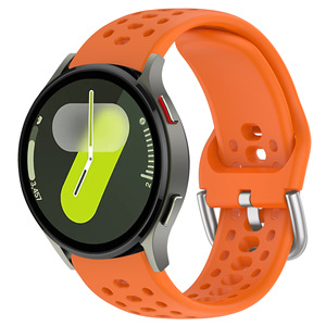 Fournisseur de confiance 20mm Bracelet de montre de remplacement en silicone pour <span class=keywords><strong>Samsung</strong></span> <span class=keywords><strong>Watch</strong></span> 7 6 <span class=keywords><strong>5</strong></span> 4 Band Bracelet intelligent respirant en silicone - Product Image 5