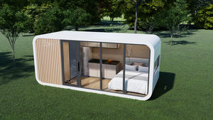 Capsule cabine Apple Bungalow Bar <span class=keywords><strong>Bureau</strong></span> Pod <span class=keywords><strong>avec</strong></span> terrasse préfabriquée bon marché modulaire jardin portable assemblé - Product Image 4
