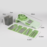Mandoline multifonction 5 en 1 pour légumes, râpe à pommes de terre, trancheuse, lames interchangeables pour carotte, concombre, patate douce