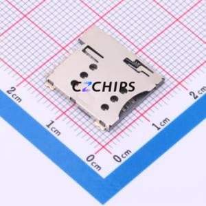 ZX-MSIM-481.35J-7 SIM Card Connector SMD Connector Self-Return Type Micro SIM Card Card Holder 1.35mm - Product Image 1