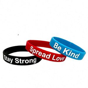 Cheap Printed Wristbands Believe <b>Yourself</b> Inspirational Quotes Silicone Wristbands Seay Strong Inspirational Rubber Bracelets - Product Image 2