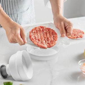 1 pièce Presse à galettes de <span class=keywords><strong>hamburger</strong></span> manuelle en PP, pour galettes de bœuf, galettes de crevettes et autres aliments, avec poignée confortable, pour galettes <span class=keywords><strong>maison</strong></span> - Product Image 4