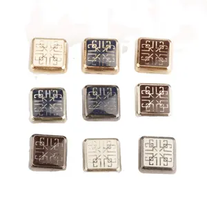 12mm Square Fashion Vintage Coat Metal Press Snap Button Luxury Clothing Buttons For Cardigan