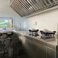 Chariot de restauration rapide multifonctionnel mobile, camion de cuisine remorquable efficace