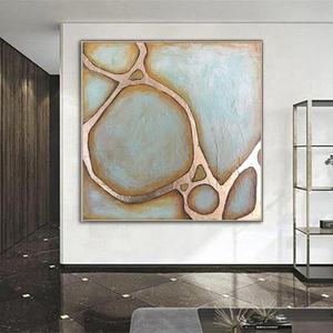 100% pintado a mano pared grande gruesa pintura al óleo abstracta lámina de oro moderna pintura hecha a mano real arte al óleo sobre lienzo - Product Image 6