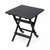 Ensemble de table et chaises pliantes en plastique, table carrée avec chaises empilables, mobilier pour hôtel, restaurant, événements et fêtes