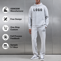 Ensemble de survêtement sportif pour homme avec logo personnalisé OEM, 2 pièces, sweat-shirt et pantalon de survêtement, ensemble athleisure, sweat-shirt surdimensionné, fabricant de survêtements