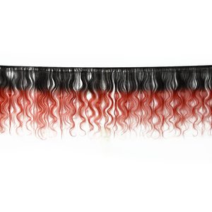 8A Đỏ Bó Sợi Tóc Người Ombre Sóng Cơ Thể Màu Đen Và Đỏ Tía Bó Sợi Tóc Người Màu Đỏ Chưa Qua Chế Biến Brazil Tóc Trinh Nữ - Product Image 5
