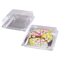 Distributeurs rectangulaires en plastique transparent, 30x30x25/ 12x12x6, avec tiroir, boîte d'emballage de mini gâteaux et panneau 12 pouces
