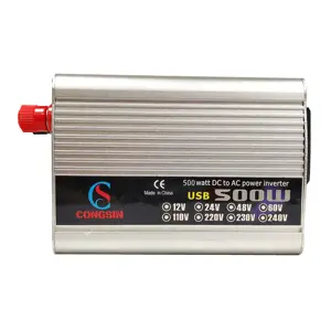 Fora da grade 500w tomada de fábrica para ac 12/24v 110/220v conversor