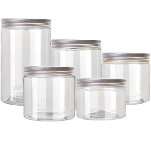 Contenedor Grande de Plástico para Empacar Alimentos, Frascos de PET a Prueba de Humedad para Dulces y Galletas, Botella de Plástico con Tapa de Plástico o Aluminio - Product Image 2