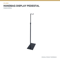 Pedestal de Exhibición Ajustable para Bolsos con Gancho Metálico y Base Estable para Mostrador de Boutique y Exhibición en Ventana