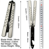 Couteau de survie pliant papillon de qualité industrielle WINLEE Devil Shark, lame en acier inoxydable non affûtée, OEM