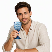 Verres à vin transparents modernes, épais et durables, pour hôtels et cadeaux, capacité 240/300 ml, style gobelet, vente en gros