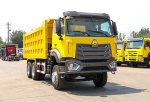 รถดัมพ์สีเหลือง 6x4 ขนาด 31-40 ตัน เครื่องยนต์ดีเซล Weichai มาตรฐานไอเสียระดับ 2 สำหรับงานหนัก ขนส่งวิศวกรรม ใหม่ พวงมาลัยซ้าย - Product Image 5