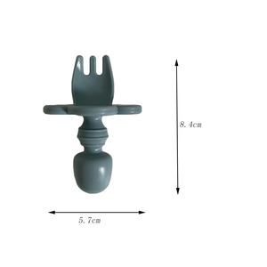 Precio de fábrica libre de BPA precio de fábrica de bebé cucharde horquilla de silicona conjunto de forma de nube para la alimen - Product Image 2