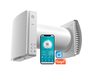 Airwoods Erv Habitación individual Sistema ERV descentralizado Purificación Ventilación con sensor de CO2 Control de sensor de humedad - Product Image 2