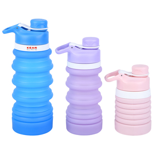 Nouveautés : Bouteilles d'eau pliables en silicone et plastique, sans BPA, de qualité alimentaire, portables pour le sport - Product Image 1