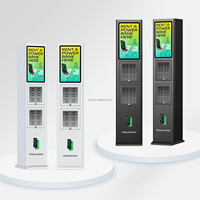 Wasserdichte Outdoor-Powerbank-Station mit 24 Steckplätzen und Werbefunktion sowie POS-System