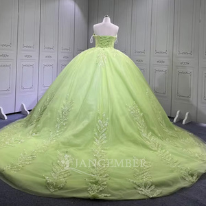 Vestido de Quinceañera Verde Lima Lsmu179, Vestidos de 15 Años, Vestidos de Quinceañera, Vestidos de Gala Jancember - Product Image 5