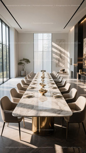 Tùy chỉnh ý ánh sáng sang trọng mở rộng bàn ăn cực lớn và cực dài phong cách hiện đại và đơn giản lớn 10 16 <span class=keywords><strong>20</strong></span> 30 người - Product Image 5