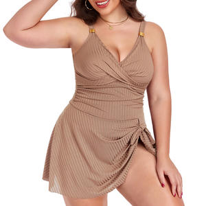 Traje de baño de una pieza para mujer de talla grande, traje de baño con diseño de cuello en V profundo para playa, deportes acuáticos, Fitness, moldeador del cuerpo - Product Image 3