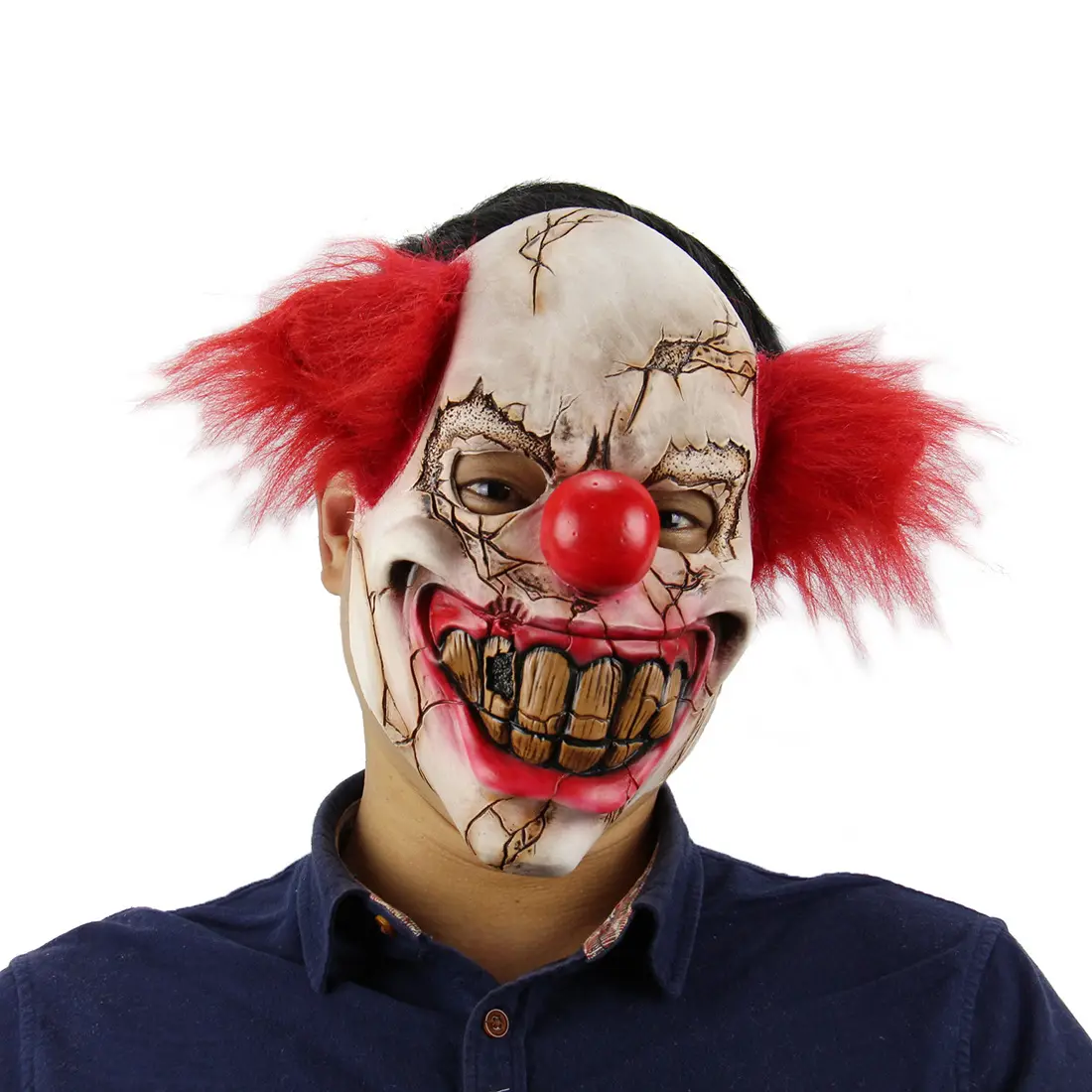 Decorazione Del Partito di Halloween Zombie Maschera Da Clown Puntelli Foto In Lattice di Orrore Maschere