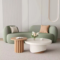 Juego de sofás curvos verdes de primera calidad, muebles tapizados modernos, opción cómoda para sala de estar