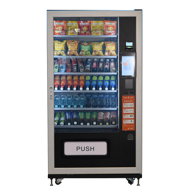 Smart Snacks Drinks Vending Machine with Touch Screen Multiple Payment System for Commercial Usage