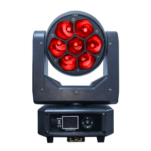 Mini 7x40W RGBW 4in1 LED abeja ojo zoom cabeza móvil luz lavado etapa Luz - Product Image 1