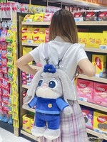 Sac à dos en peluche 3D renard et lapin de haute qualité, durable, avec réduction de la charge, doublure en microfibre et cuir synthétique, fermeture éclair multicouche