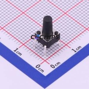 TS-1095-A135B2-D1 Tactile Switch Through hole-4P,6x6mm Switch Single Pole Single Throw Round Button 1.8N Through Hole - Product Image 1