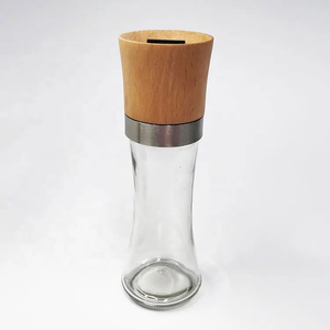 2025 chine usine approvisionnement de haute qualité en céramique pot à épices à main bois <span class=keywords><strong>poivre</strong></span>/sel <span class=keywords><strong>moulin</strong></span> populaire maison cuisine accessoires - Product Image 1