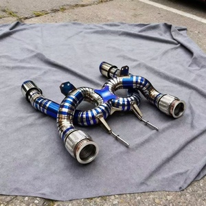 RVE Unleash the <span class=keywords><strong>Beast</strong></span> Transform McLaren 720S 4.0T V8 Titanium Exhaust Axleback Muffler No Valves Exhaust X-pipe Straight Pipe - Product Image 1
