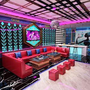 Ensemble canapé en forme de U KTV, canapé à led, table basse, discothèque, haute qualité, karaoké - Product Image 4